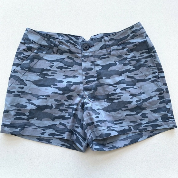 blue camo shorts womens